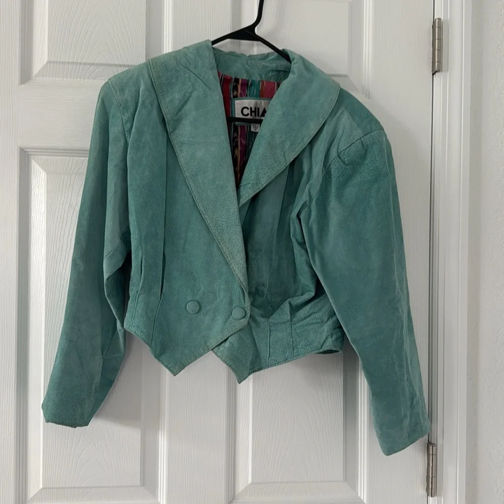 Chia genuine, leather suede jacket vintage 90’s - Picture 2 of 3